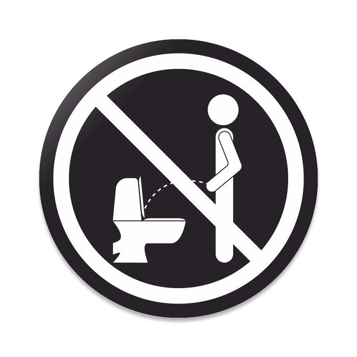 Blacked LaserTEC Leitsysteme - Acryl Schild - Rund 10 cm Durchmesser - Selbstklebend - Schwarz Matt - UV beständig - Für Innen und Außen (Achtung)