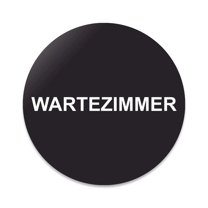 Blacked LaserTEC Leitsysteme - Acryl Schild - Rund 10 cm Durchmesser - Selbstklebend - Schwarz Matt - UV beständig - Für Innen und Außen (Achtung)