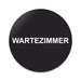 Blacked LaserTEC Leitsysteme - Acryl Schild - Rund 10 cm Durchmesser - Selbstklebend - Schwarz Matt - UV beständig - Für Innen und Außen (Achtung)