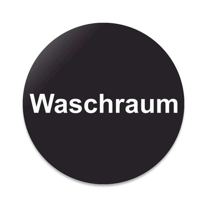 Blacked LaserTEC Leitsysteme - Acryl Schild - Rund 10 cm Durchmesser - Selbstklebend - Schwarz Matt - UV beständig - Für Innen und Außen (Achtung)
