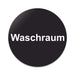 Blacked LaserTEC Leitsysteme - Acryl Schild - Rund 10 cm Durchmesser - Selbstklebend - Schwarz Matt - UV beständig - Für Innen und Außen (Achtung)