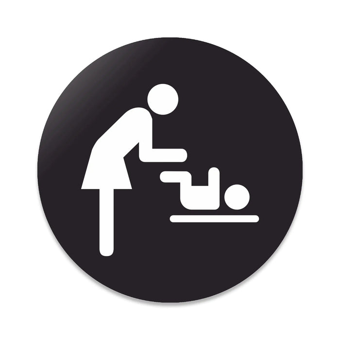 Blacked LaserTEC Leitsysteme - Acryl Schild - Rund 10 cm Durchmesser - Selbstklebend - Schwarz Matt - UV beständig - Für Innen und Außen (Achtung)