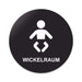 Blacked LaserTEC Leitsysteme - Acryl Schild - Rund 10 cm Durchmesser - Selbstklebend - Schwarz Matt - UV beständig - Für Innen und Außen (Achtung)