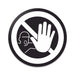 Blacked LaserTEC Leitsysteme - Acryl Schild - Rund 10 cm Durchmesser - Selbstklebend - Schwarz Matt - UV beständig - Für Innen und Außen (Achtung)