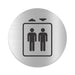 Blacked LaserTEC Leitsysteme - Acryl Schild - Rund 10 cm Durchmesser - Selbstklebend - Silber gebürstet - Metall-Optik - UV beständig - Für Innen und Außen (Achtung)