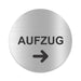 Blacked LaserTEC Leitsysteme - Acryl Schild - Rund 10 cm Durchmesser - Selbstklebend - Silber gebürstet - Metall-Optik - UV beständig - Für Innen und Außen (Achtung)