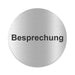 Blacked LaserTEC Leitsysteme - Acryl Schild - Rund 10 cm Durchmesser - Selbstklebend - Silber gebürstet - Metall-Optik - UV beständig - Für Innen und Außen (Achtung)