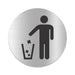 Blacked LaserTEC Leitsysteme - Acryl Schild - Rund 10 cm Durchmesser - Selbstklebend - Silber gebürstet - Metall-Optik - UV beständig - Für Innen und Außen (Achtung)