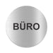 Blacked LaserTEC Leitsysteme - Acryl Schild - Rund 10 cm Durchmesser - Selbstklebend - Silber gebürstet - Metall-Optik - UV beständig - Für Innen und Außen (Achtung)