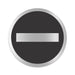 Blacked LaserTEC Leitsysteme - Acryl Schild - Rund 10 cm Durchmesser - Selbstklebend - Silber gebürstet - Metall-Optik - UV beständig - Für Innen und Außen (Achtung)