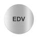 Blacked LaserTEC Leitsysteme - Acryl Schild - Rund 10 cm Durchmesser - Selbstklebend - Silber gebürstet - Metall-Optik - UV beständig - Für Innen und Außen (Achtung)