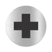 Blacked LaserTEC Leitsysteme - Acryl Schild - Rund 10 cm Durchmesser - Selbstklebend - Silber gebürstet - Metall-Optik - UV beständig - Für Innen und Außen (Achtung)