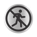 Blacked LaserTEC Leitsysteme - Acryl Schild - Rund 10 cm Durchmesser - Selbstklebend - Silber gebürstet - Metall-Optik - UV beständig - Für Innen und Außen (Achtung)