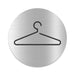 Blacked LaserTEC Leitsysteme - Acryl Schild - Rund 10 cm Durchmesser - Selbstklebend - Silber gebürstet - Metall-Optik - UV beständig - Für Innen und Außen (Achtung)