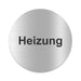 Blacked LaserTEC Leitsysteme - Acryl Schild - Rund 10 cm Durchmesser - Selbstklebend - Silber gebürstet - Metall-Optik - UV beständig - Für Innen und Außen (Achtung)