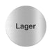 Blacked LaserTEC Leitsysteme - Acryl Schild - Rund 10 cm Durchmesser - Selbstklebend - Silber gebürstet - Metall-Optik - UV beständig - Für Innen und Außen (Achtung)