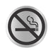 Blacked LaserTEC Leitsysteme - Acryl Schild - Rund 10 cm Durchmesser - Selbstklebend - Silber gebürstet - Metall-Optik - UV beständig - Für Innen und Außen (Achtung)