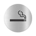 Blacked LaserTEC Leitsysteme - Acryl Schild - Rund 10 cm Durchmesser - Selbstklebend - Silber gebürstet - Metall-Optik - UV beständig - Für Innen und Außen (Achtung)