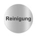 Blacked LaserTEC Leitsysteme - Acryl Schild - Rund 10 cm Durchmesser - Selbstklebend - Silber gebürstet - Metall-Optik - UV beständig - Für Innen und Außen (Achtung)