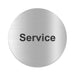 Blacked LaserTEC Leitsysteme - Acryl Schild - Rund 10 cm Durchmesser - Selbstklebend - Silber gebürstet - Metall-Optik - UV beständig - Für Innen und Außen (Achtung)