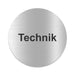 Blacked LaserTEC Leitsysteme - Acryl Schild - Rund 10 cm Durchmesser - Selbstklebend - Silber gebürstet - Metall-Optik - UV beständig - Für Innen und Außen (Achtung)