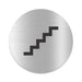 Blacked LaserTEC Leitsysteme - Acryl Schild - Rund 10 cm Durchmesser - Selbstklebend - Silber gebürstet - Metall-Optik - UV beständig - Für Innen und Außen (Achtung)