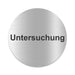 Blacked LaserTEC Leitsysteme - Acryl Schild - Rund 10 cm Durchmesser - Selbstklebend - Silber gebürstet - Metall-Optik - UV beständig - Für Innen und Außen (Achtung)