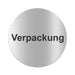 Blacked LaserTEC Leitsysteme - Acryl Schild - Rund 10 cm Durchmesser - Selbstklebend - Silber gebürstet - Metall-Optik - UV beständig - Für Innen und Außen (Achtung)