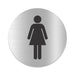 Blacked LaserTEC Leitsysteme - Acryl Schild - Rund 10 cm Durchmesser - Selbstklebend - Silber gebürstet - Metall-Optik - UV beständig - Für Innen und Außen (Achtung)