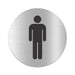 Blacked LaserTEC Leitsysteme - Acryl Schild - Rund 10 cm Durchmesser - Selbstklebend - Silber gebürstet - Metall-Optik - UV beständig - Für Innen und Außen (Achtung)