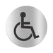 Blacked LaserTEC Leitsysteme - Acryl Schild - Rund 10 cm Durchmesser - Selbstklebend - Silber gebürstet - Metall-Optik - UV beständig - Für Innen und Außen (Achtung)