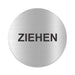 Blacked LaserTEC Leitsysteme - Acryl Schild - Rund 10 cm Durchmesser - Selbstklebend - Silber gebürstet - Metall-Optik - UV beständig - Für Innen und Außen (Achtung)