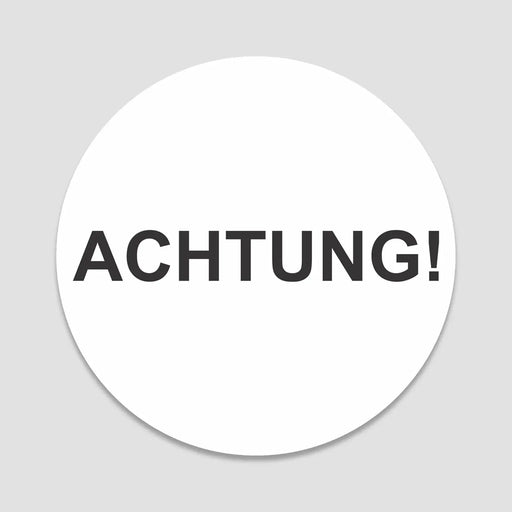 Blacked LaserTEC Leitsysteme - Acryl Schild - Rund 10 cm Durchmesser - Selbstklebend - Weiß Matt - UV beständig - Für Innen und Außen (Achtung)