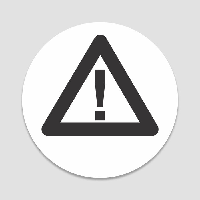 Blacked LaserTEC Leitsysteme - Acryl Schild - Rund 10 cm Durchmesser - Selbstklebend - Weiß Matt - UV beständig - Für Innen und Außen (Achtung)