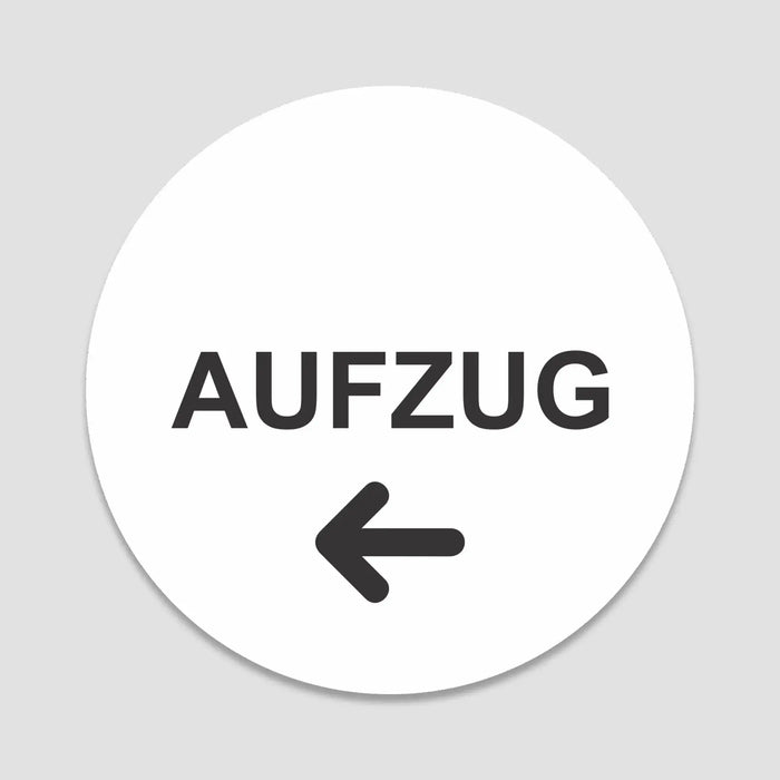 Blacked LaserTEC Leitsysteme - Acryl Schild - Rund 10 cm Durchmesser - Selbstklebend - Weiß Matt - UV beständig - Für Innen und Außen (Achtung)