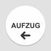 Blacked LaserTEC Leitsysteme - Acryl Schild - Rund 10 cm Durchmesser - Selbstklebend - Weiß Matt - UV beständig - Für Innen und Außen (Achtung)