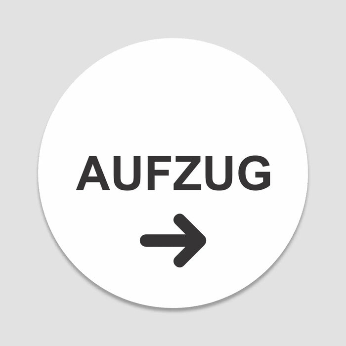 Blacked LaserTEC Leitsysteme - Acryl Schild - Rund 10 cm Durchmesser - Selbstklebend - Weiß Matt - UV beständig - Für Innen und Außen (Achtung)