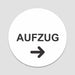 Blacked LaserTEC Leitsysteme - Acryl Schild - Rund 10 cm Durchmesser - Selbstklebend - Weiß Matt - UV beständig - Für Innen und Außen (Achtung)