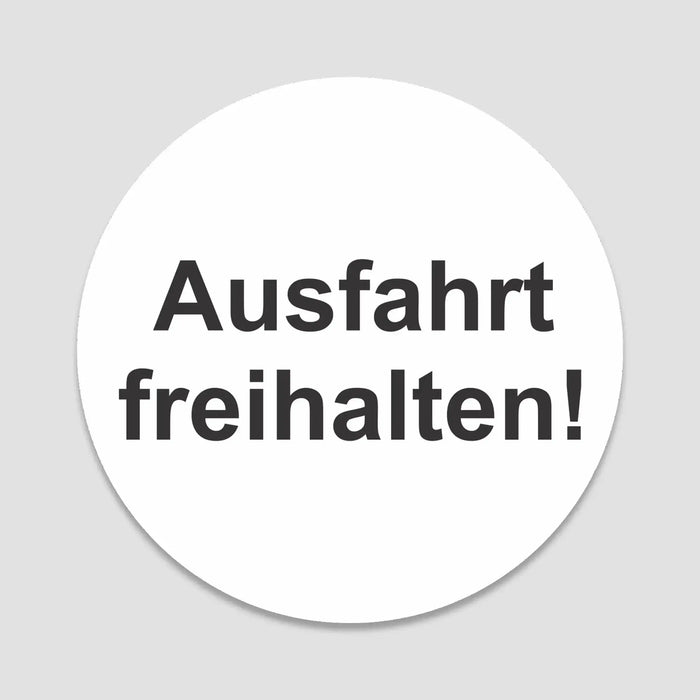 Blacked LaserTEC Leitsysteme - Acryl Schild - Rund 10 cm Durchmesser - Selbstklebend - Weiß Matt - UV beständig - Für Innen und Außen (Achtung)