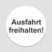 Blacked LaserTEC Leitsysteme - Acryl Schild - Rund 10 cm Durchmesser - Selbstklebend - Weiß Matt - UV beständig - Für Innen und Außen (Achtung)