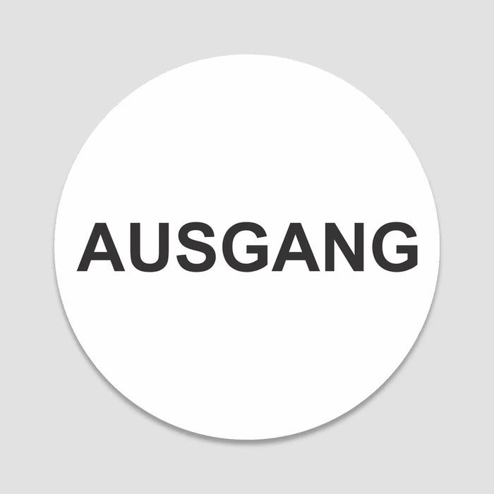 Blacked LaserTEC Leitsysteme - Acryl Schild - Rund 10 cm Durchmesser - Selbstklebend - Weiß Matt - UV beständig - Für Innen und Außen (Achtung)