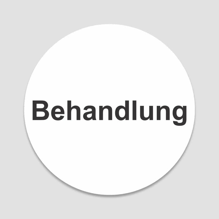 Blacked LaserTEC Leitsysteme - Acryl Schild - Rund 10 cm Durchmesser - Selbstklebend - Weiß Matt - UV beständig - Für Innen und Außen (Achtung)