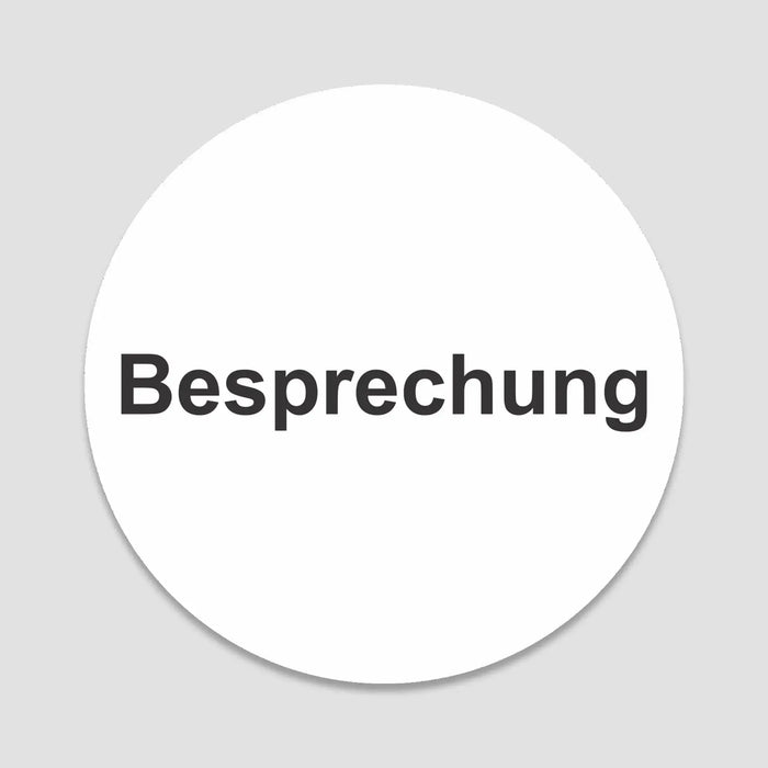 Blacked LaserTEC Leitsysteme - Acryl Schild - Rund 10 cm Durchmesser - Selbstklebend - Weiß Matt - UV beständig - Für Innen und Außen (Achtung)