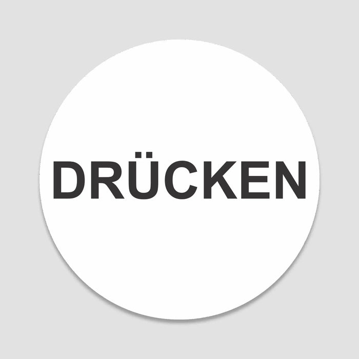 Blacked LaserTEC Leitsysteme - Acryl Schild - Rund 10 cm Durchmesser - Selbstklebend - Weiß Matt - UV beständig - Für Innen und Außen (Achtung)