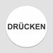 Blacked LaserTEC Leitsysteme - Acryl Schild - Rund 10 cm Durchmesser - Selbstklebend - Weiß Matt - UV beständig - Für Innen und Außen (Achtung)