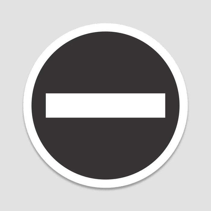 Blacked LaserTEC Leitsysteme - Acryl Schild - Rund 10 cm Durchmesser - Selbstklebend - Weiß Matt - UV beständig - Für Innen und Außen (Achtung)