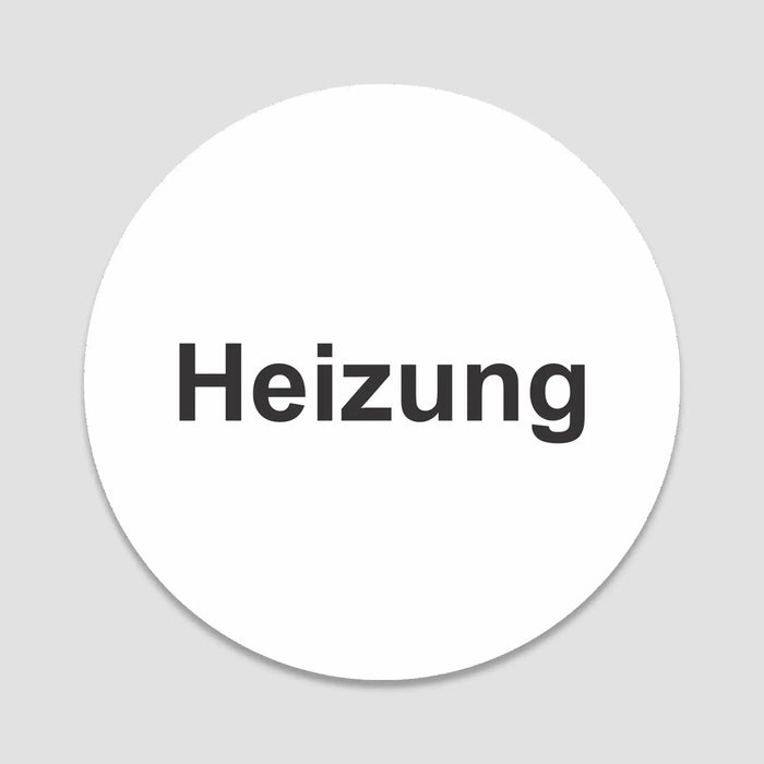 Blacked LaserTEC Leitsysteme - Acryl Schild - Rund 10 cm Durchmesser - Selbstklebend - Weiß Matt - UV beständig - Für Innen und Außen (Achtung)