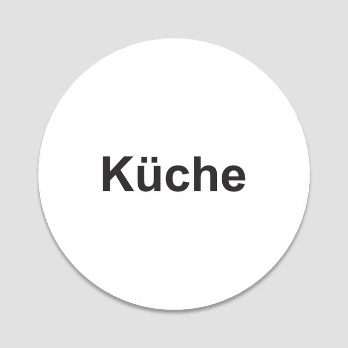 Blacked LaserTEC Leitsysteme - Acryl Schild - Rund 10 cm Durchmesser - Selbstklebend - Weiß Matt - UV beständig - Für Innen und Außen (Achtung)