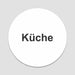 Blacked LaserTEC Leitsysteme - Acryl Schild - Rund 10 cm Durchmesser - Selbstklebend - Weiß Matt - UV beständig - Für Innen und Außen (Achtung)