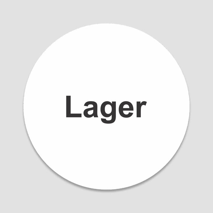 Blacked LaserTEC Leitsysteme - Acryl Schild - Rund 10 cm Durchmesser - Selbstklebend - Weiß Matt - UV beständig - Für Innen und Außen (Achtung)